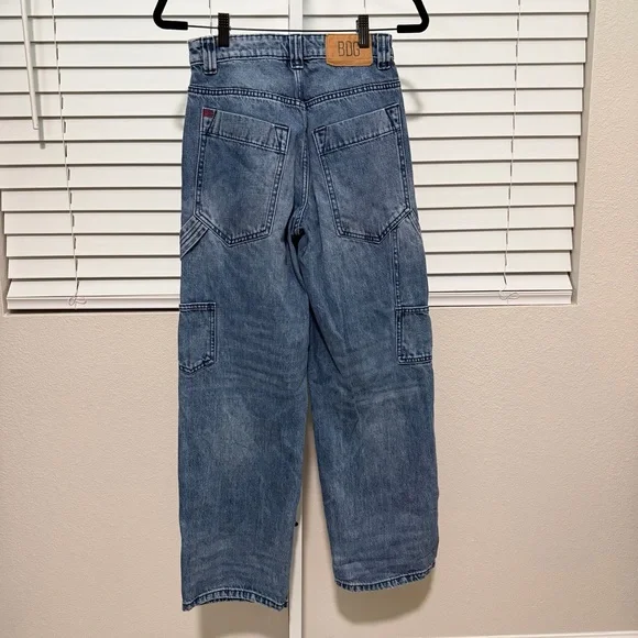 Urban Outfitters BDG Bella Acid Wash Baggy Carpenter Jeans Size 24 - Picture 4 of 8